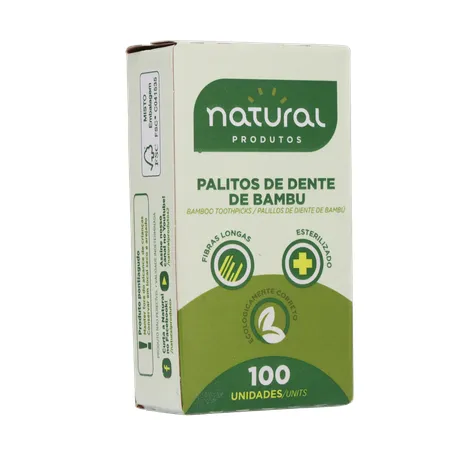 Palito dental natural bambu 100un 360-33