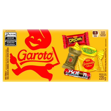Caixa de Bombom Nestlé Garoto Sortido 220g