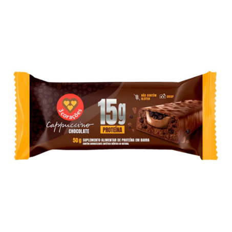 BARRA PROTEICA 3CORACOES CAPP CHOCOLATE 50G