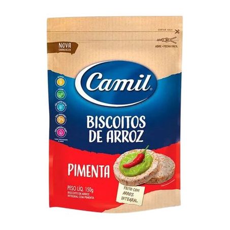 Bisc Arroz Camil 150g Integral Pimenta