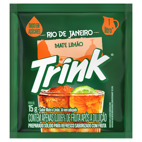 REFRESCO EM PÓ TRINK RIO DE JANEIRO MATE LIMÃO SACHÊ 15G