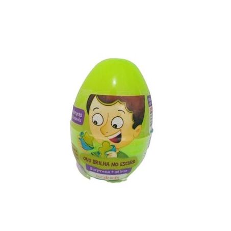 Brinquedo Ovo Slime Brilha No Escuro Supresa 60g