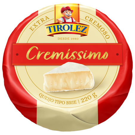 Queijo brie tirolez cremíssimo 220g