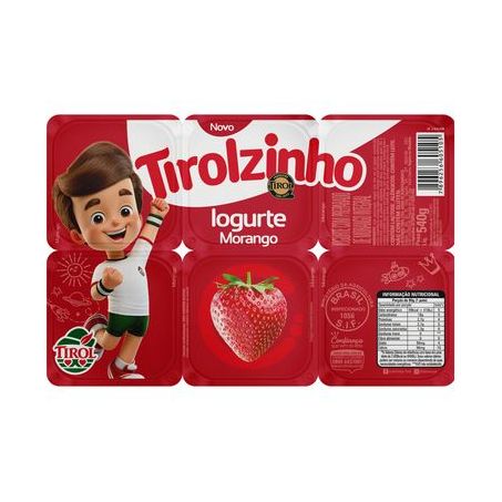Iogurte polpa morango tirol bdj 480g