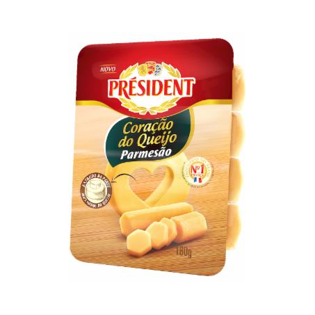 Queijo president 180g parmesao coração
