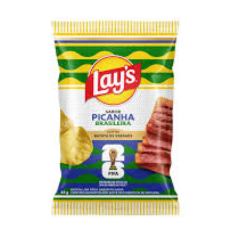 Salgadinho batata lays 62g picanha brasileira
