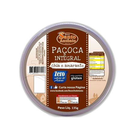 PAÇOCA ROLHA STO ANTONIO POTE INTEGRAL 195G