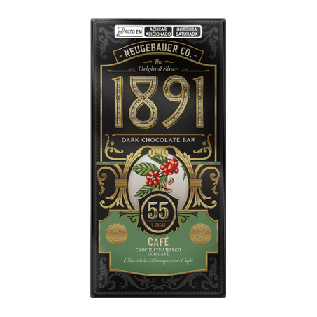 Chocolate em barra neugebauer 1891 café 55% cacau 90g