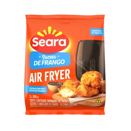 EMPANADO ISCAS FRANGO TEMPERADO AIR FRYER SEARA 300G