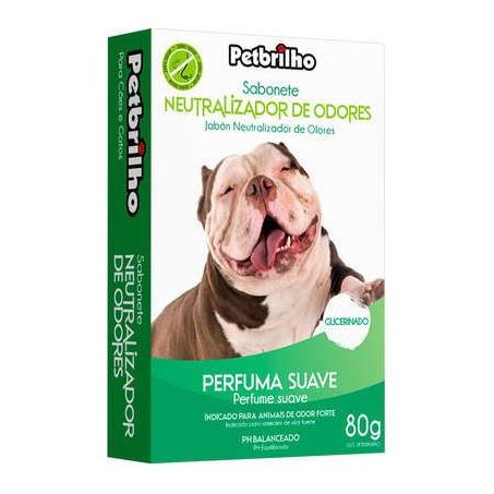 Sabonete Neutralizador Petbrilho 80g Erva Santa Maria