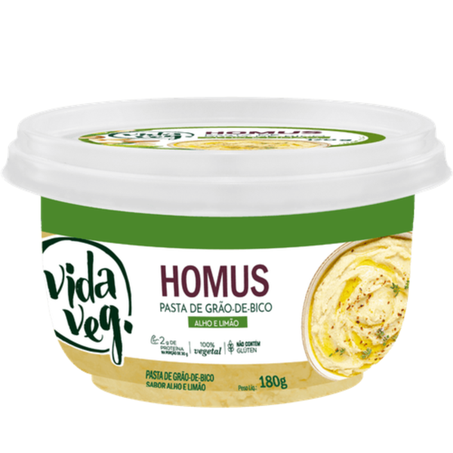 HOMUS PASTA VIDAVEG ALHO/LIMAO 100G