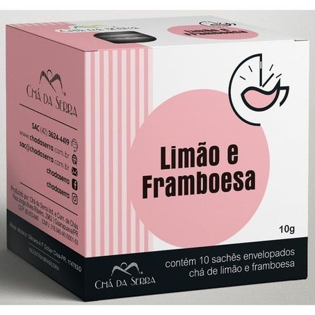 CHÁ LIMÃO E FRAMBOESA DA SERRA C/10 SAQUINHOS ENVELOPADOS