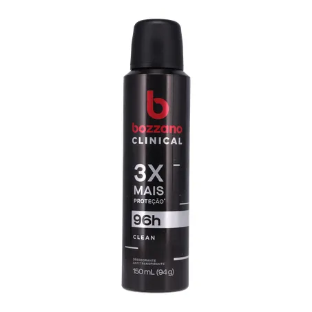 Desodorante Antitranspirante Aerossol Bozzano Clean Frasco Spray 150ml 360-0