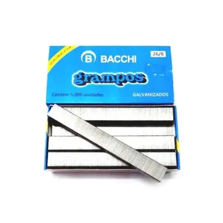 GRAMPO 26/8 GALVANIZADO C/5000UN BACCHI