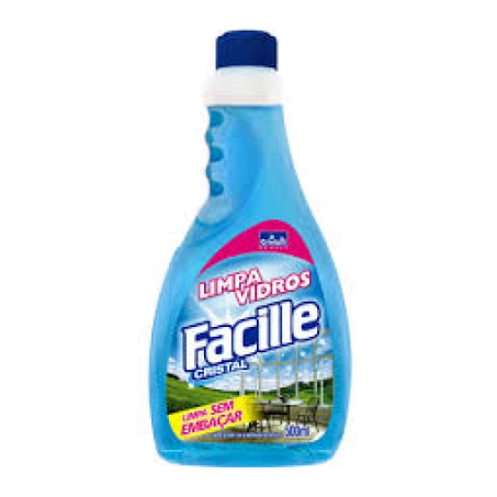 Limpa Vidros Facille 500ml Cristal Refil