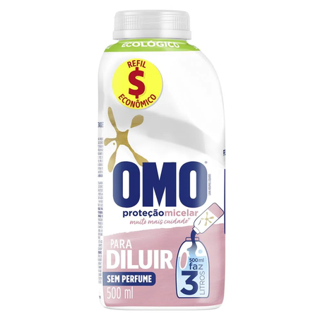 Lava roupas omo con 500ml diluir micelar