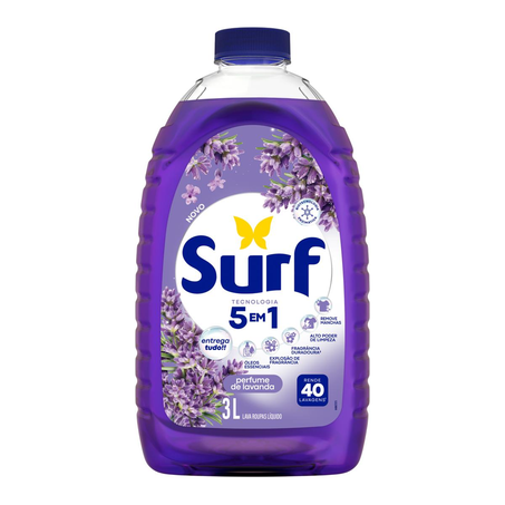 Sabão Líquido Surf 3 Litros - 5 em 1 - Lavanda