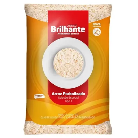 ARROZ PARBOILIZADO BRILHANTE T1 1KG