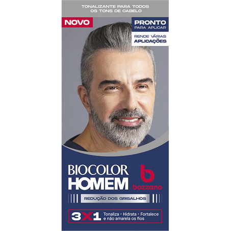 Kit tonalizante homem grisalho biocolor