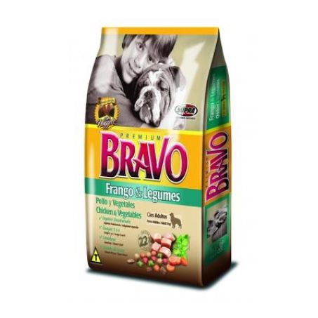 RAÇÃO BRAVO 10.1KG ADULTO FRANGO E LEGUMES