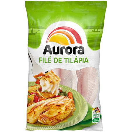 Peixe/pescado file de tilapia aurora 400gr