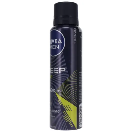 Antitranspirante Aerosol Nivea Men Deep Sport 72H Carvão Ativado Frasco Spray 150ml 360-5