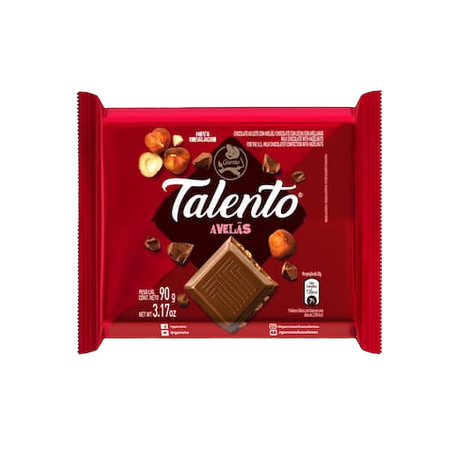 Choc barra talento garoto avela 85g