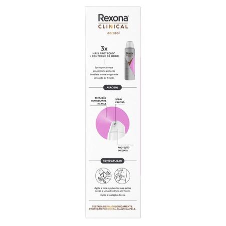 Desodorante Aerossol Clinical Classic Rexona 150Ml 360-1