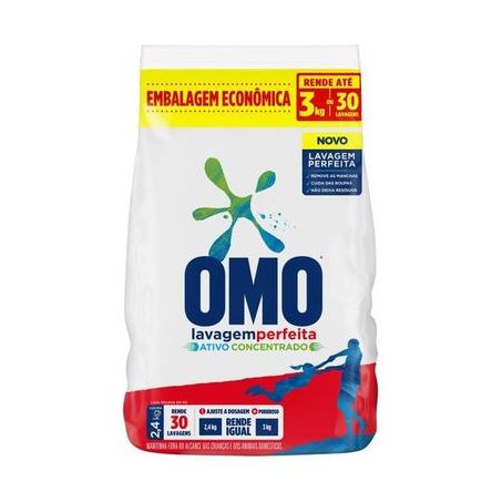 LAVA ROUPAS PO LAVAGEM PERFEITA OMO 2,4KG