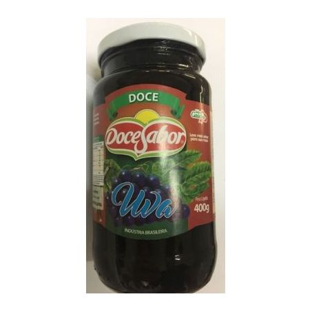 Doce de fruta doce sabor 400g vidro uva