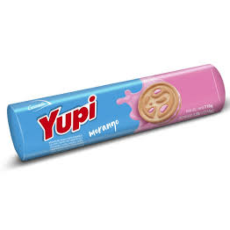 Biscoito recheado yupi 110g morango
