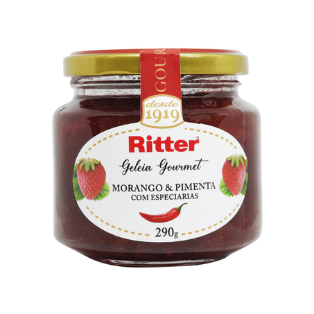Geleia Ritter 290g Gourmet Morango Pimenta