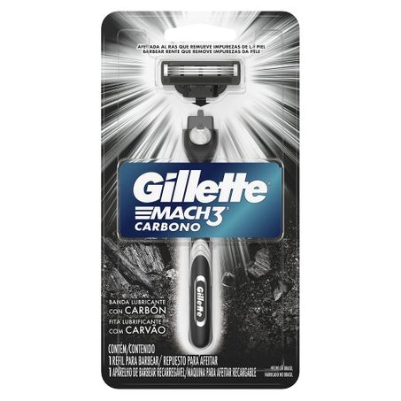 Aparelho de barbear gillette mach 3 carbono und