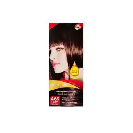 Tinta Isacare 4.66 Castanho Médio Vermelho