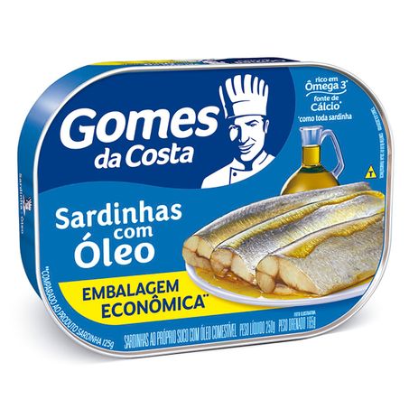 Sardinha com óleo gomes da costa embalagem econômica