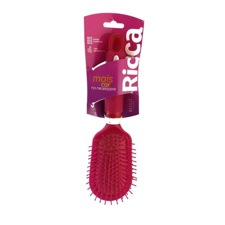 Escova de cabelo ricca crystal retangular ref 172