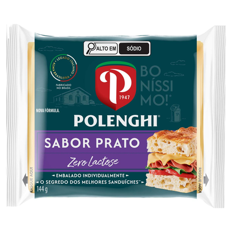 Queijo Polenghi 144g - Sandwich-in - Sem Lactose - Prato