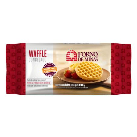 Waffle Congelado Forno de Minas com 8 Unidades