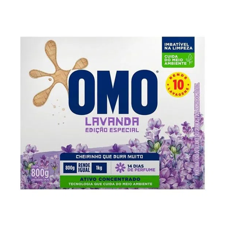 SABÃO PÓ OMO LAVANDA 800G