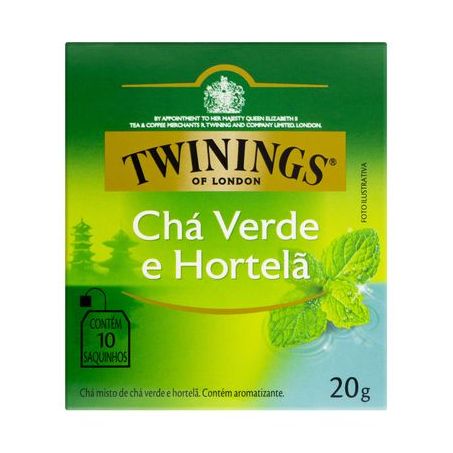 CHA TWININGS VERDE E HORTELA 20G