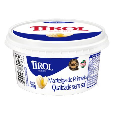MANTEIGA DE PRIMEIRA QUALIDADE SEM SAL TIROL