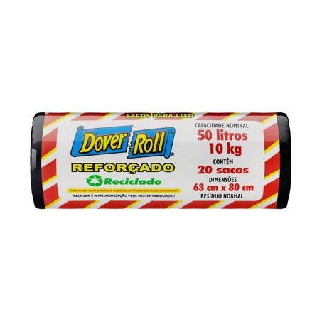 Saco para Lixo Dover Roll 50 Litros - Reforçado