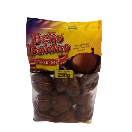 Biscoito Beijo Baiano Pão De Mel Chocolate Ao Leite 250g 
 