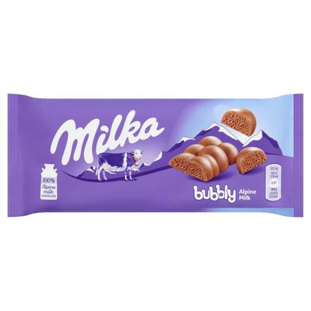 Chocolate milka bubbly 90g