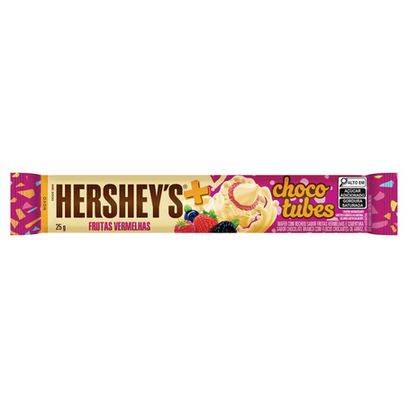 Chocotubes Hersheys 25g - Frutas Vermelhas