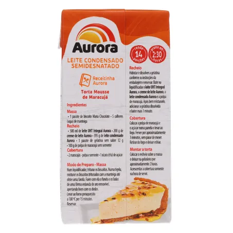 Leite cond aurora semidesn. 395g 360-18