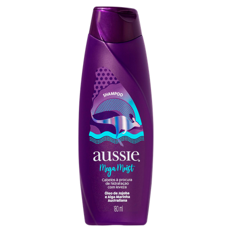 Shampoo Aussie Mega Moist Frasco 180ml