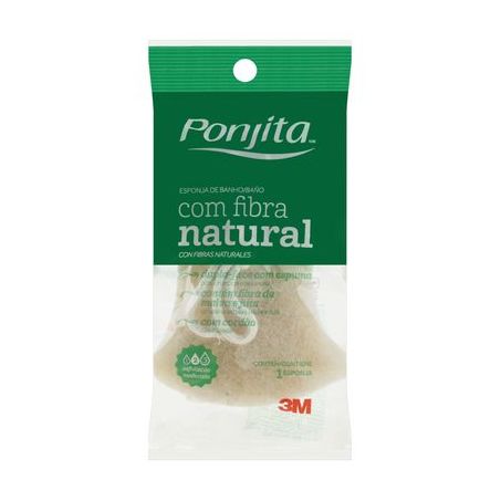 Esponja Para Banho Dupla Face com Fibra Natural Ponjita
