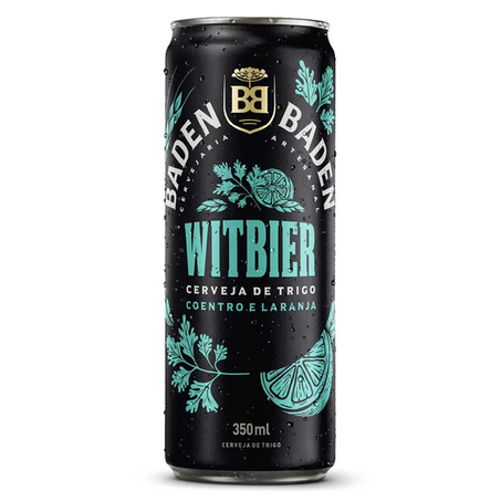 Cerveja baden witbier sleek coentro laranja 350ml