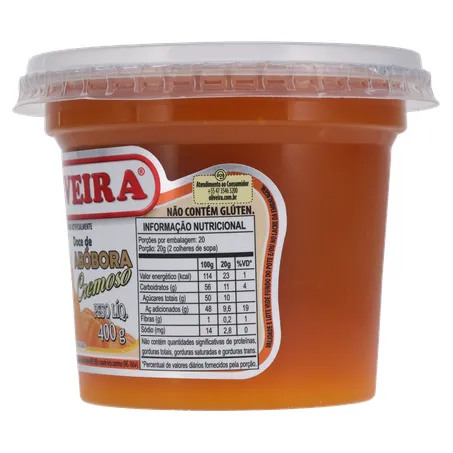 Doce Fruta Oliveira Abóbora Pote 400g 
  360-7
